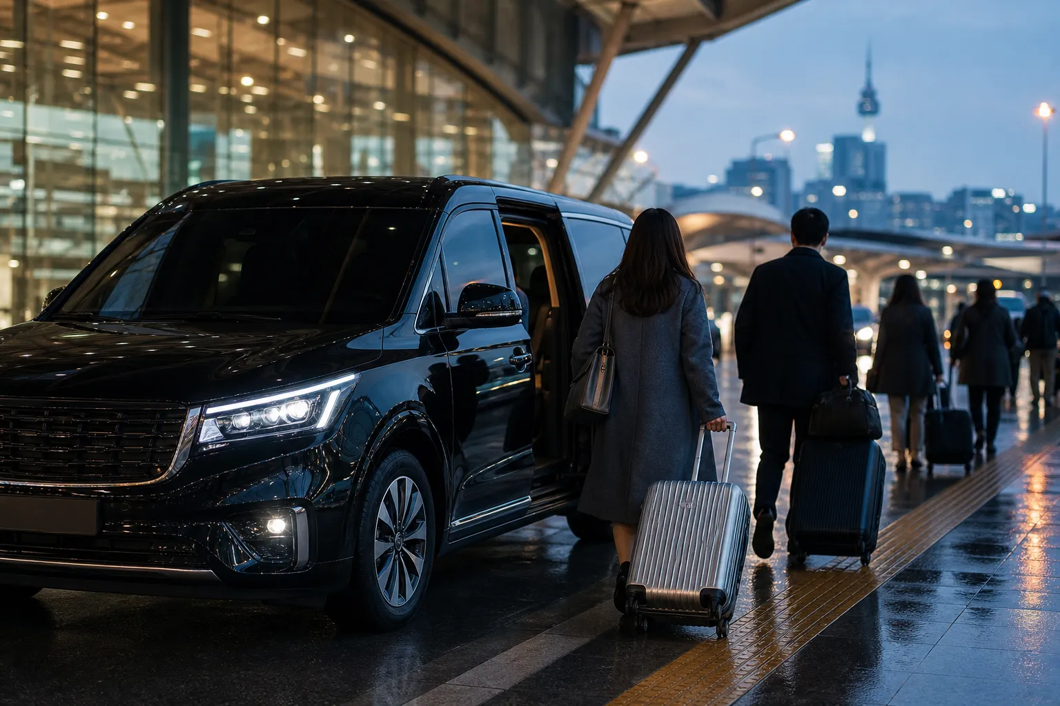 Uber Premier Van Seoul airport group taxi booking guide