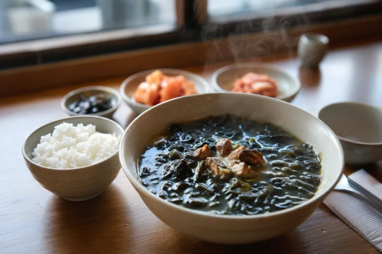 Samgakji Oilje perilla seaweed soup Seoul Michelin Bib Gourmand