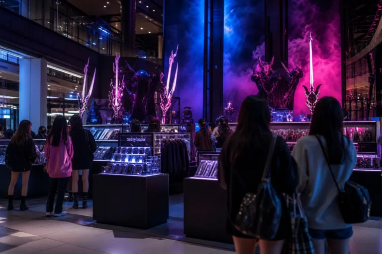 The Hyundai Seoul KPop Demon Hunters Pop-Up merch guide stage concept