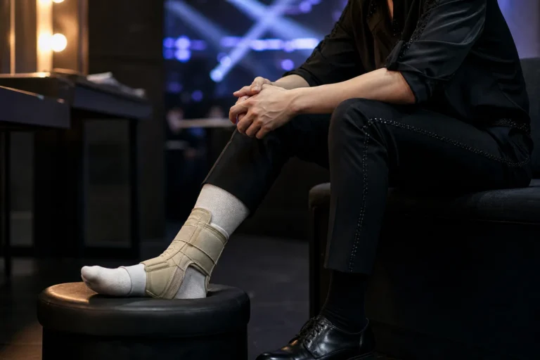 Seungmin Injury Update Stray Kids left ankle stress fracture stage concept