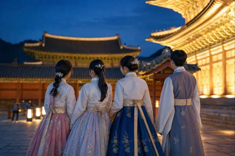 Gyeongbokgung Palace Night Viewing 2026 free entry in hanbok Seoul guide