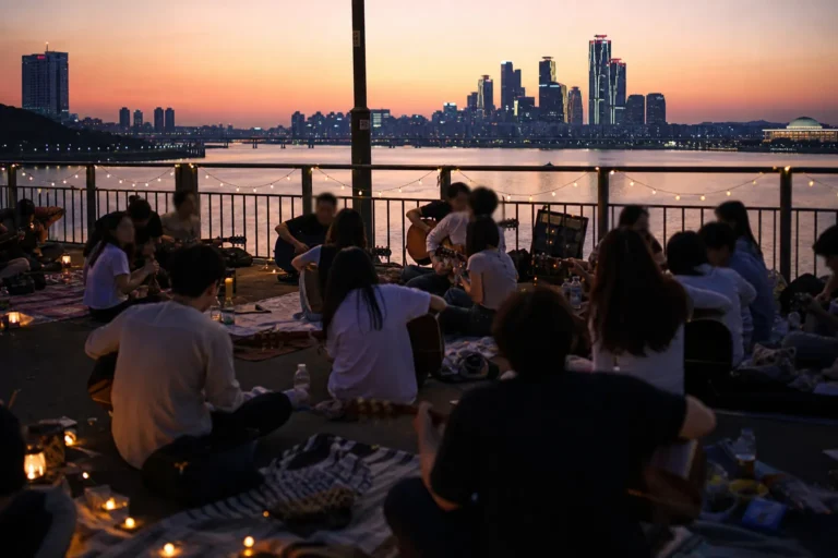 Jamsugyo Guitar Flash Mob Guide Romantic Hangang Program at the Car-Free Jamsugyo Festival stage concept