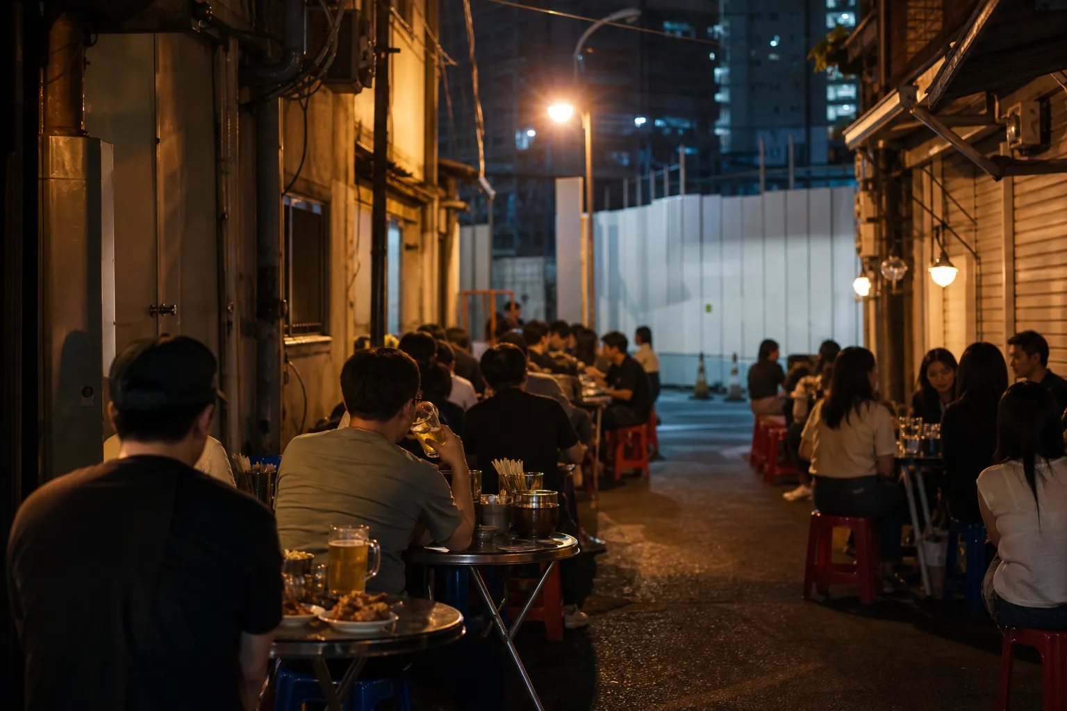 Euljiro Nogari Alley outdoor seating Seoul beer street