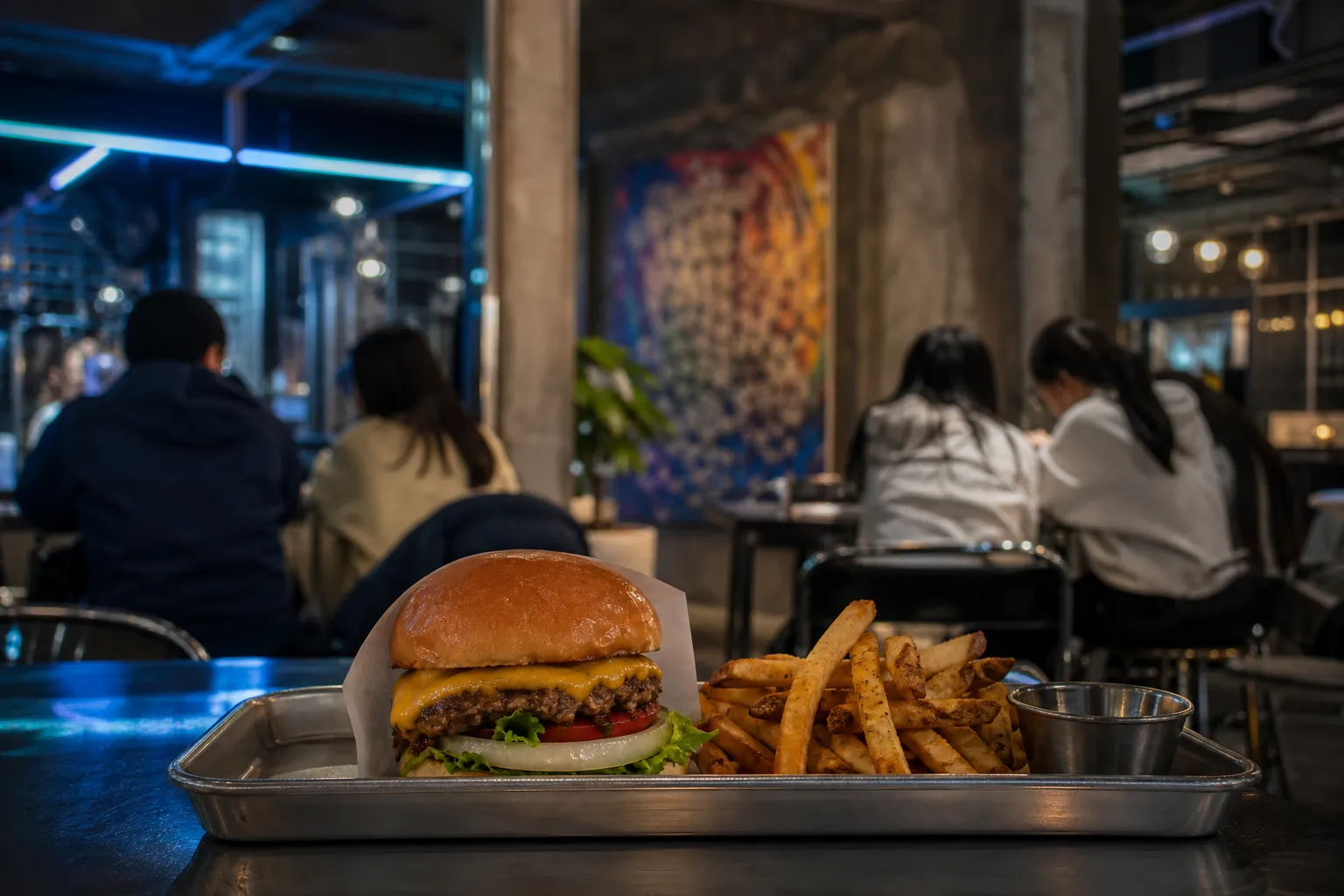 Downtowner Seongsu Peaches burger spot inside Peaches D8NE Seoul