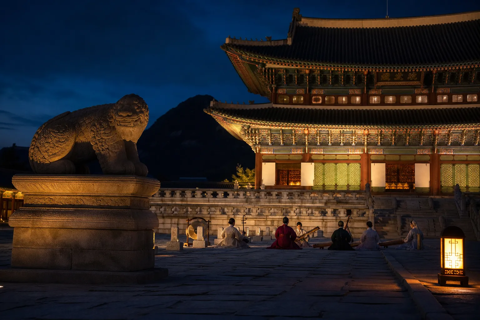Gyeongbokgung Night Tour Court Music Guide Sujeongjeon performances stage concept
