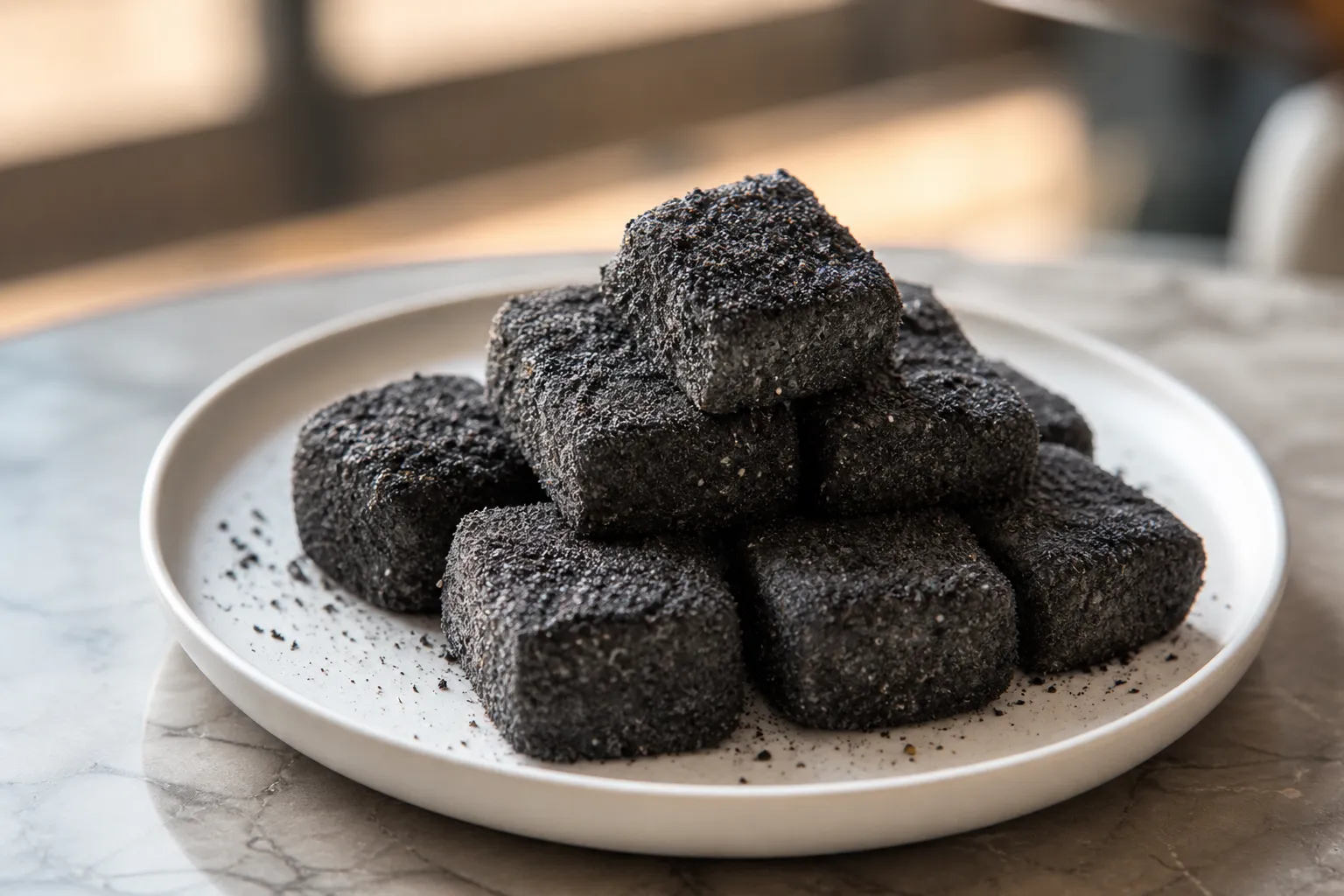 Apgujeong Gongju Tteok Black Sesame Injeolmi signature rice cake