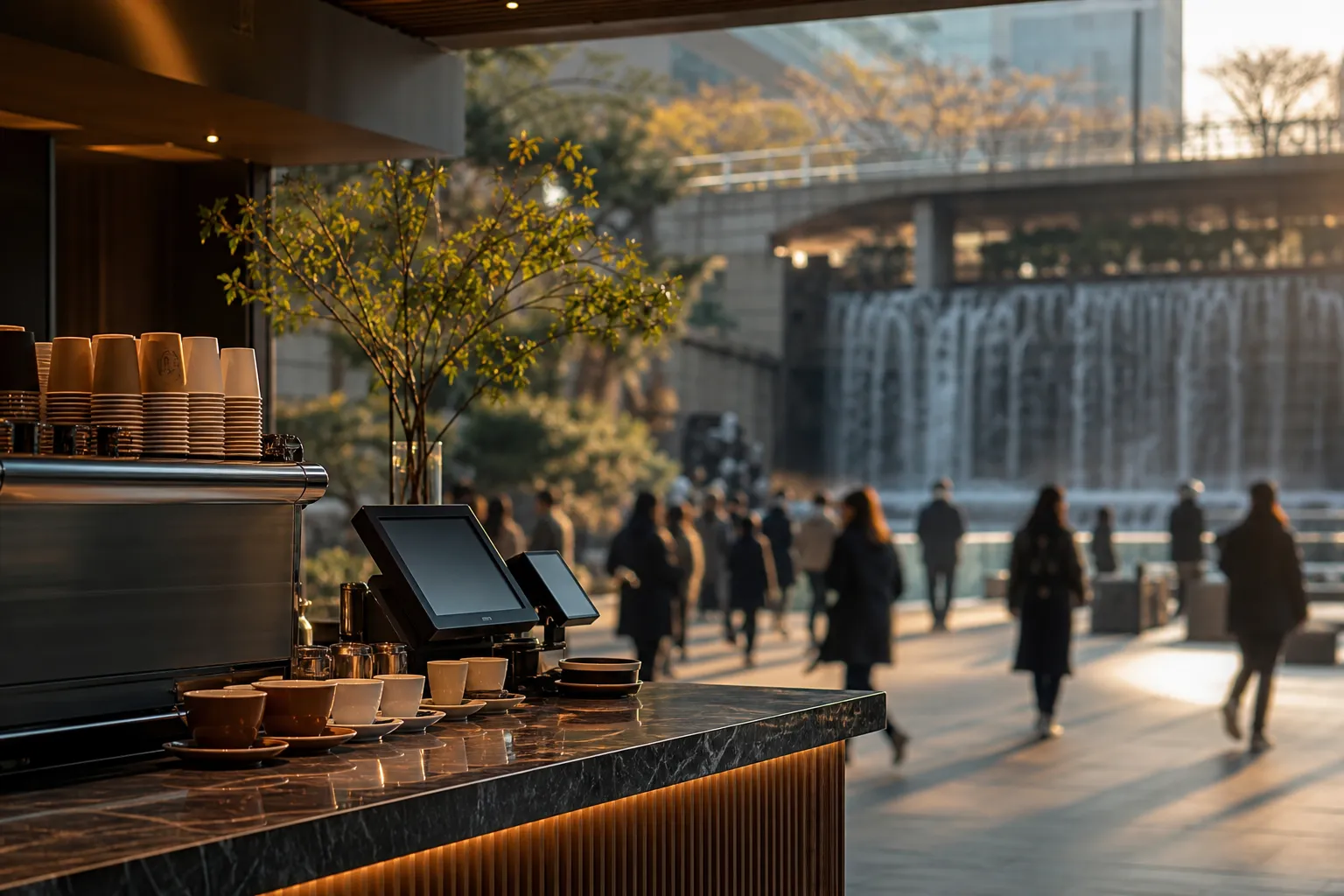 Seodaemun Cafe Waterfall revenue 5 billion won visitors 4 million Seoul trend