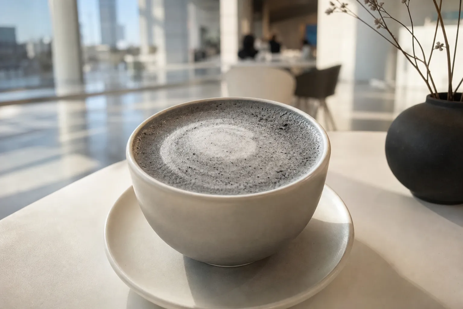 National Museum of Korea black sesame latte visitor favorite