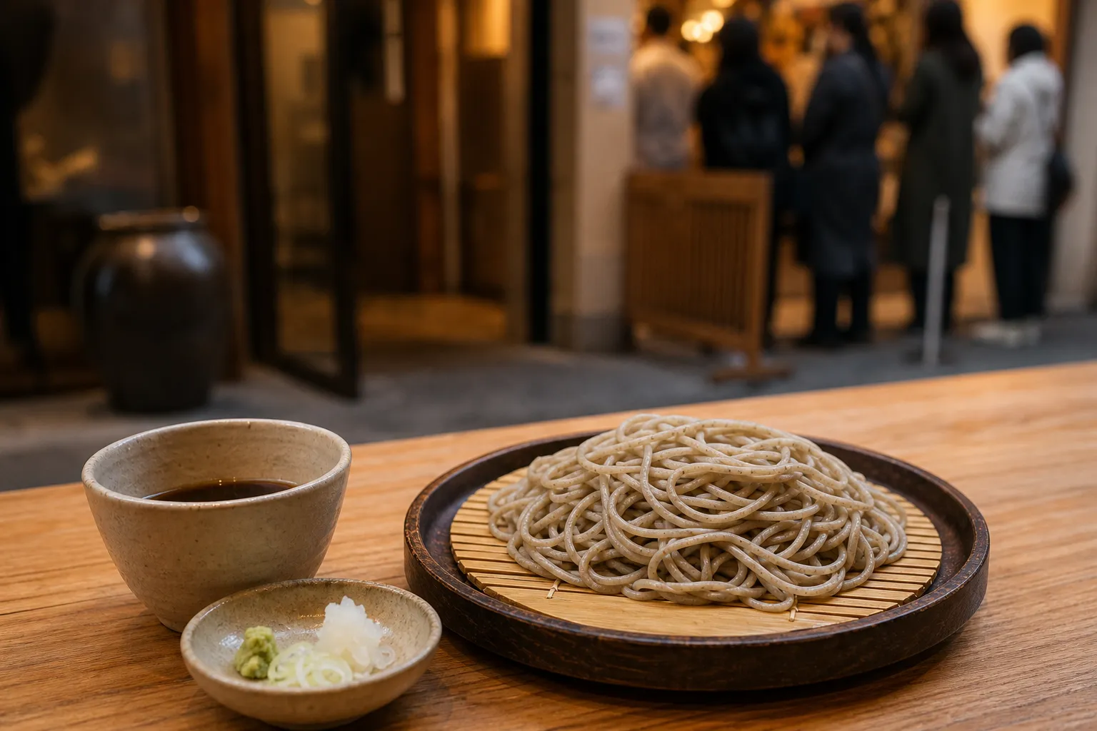 Sobakiri Suzu Sindang Bib Gourmand soba waiting guide