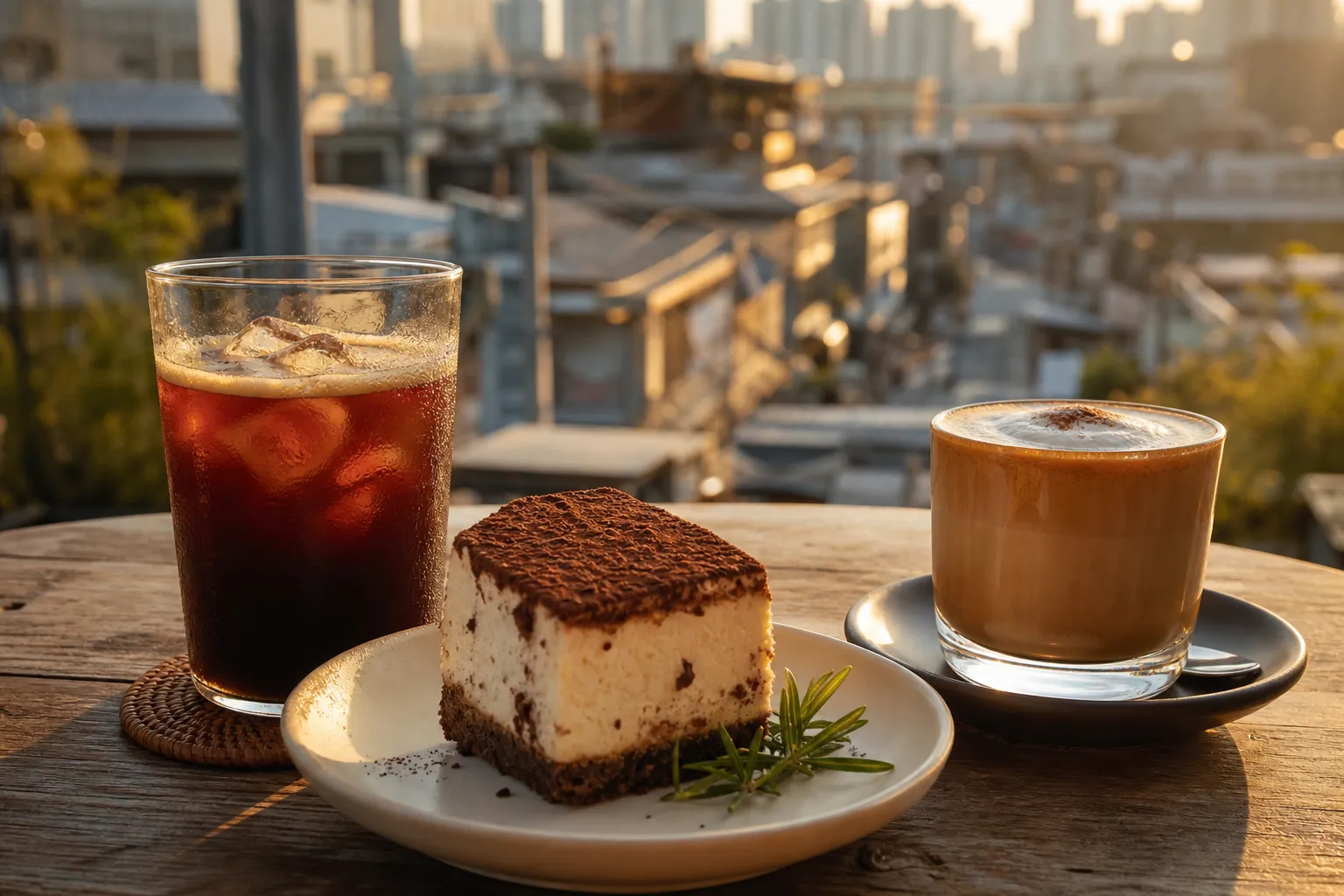Mullae Baekya Rooftop drinks and desserts in Seoul