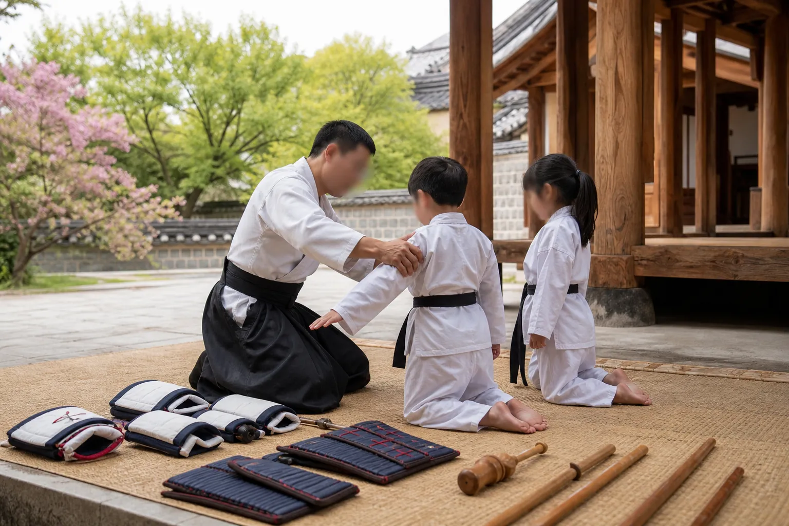 Namsangol Martial Arts Experience children activity at Namsangol Hanok Village Seoul