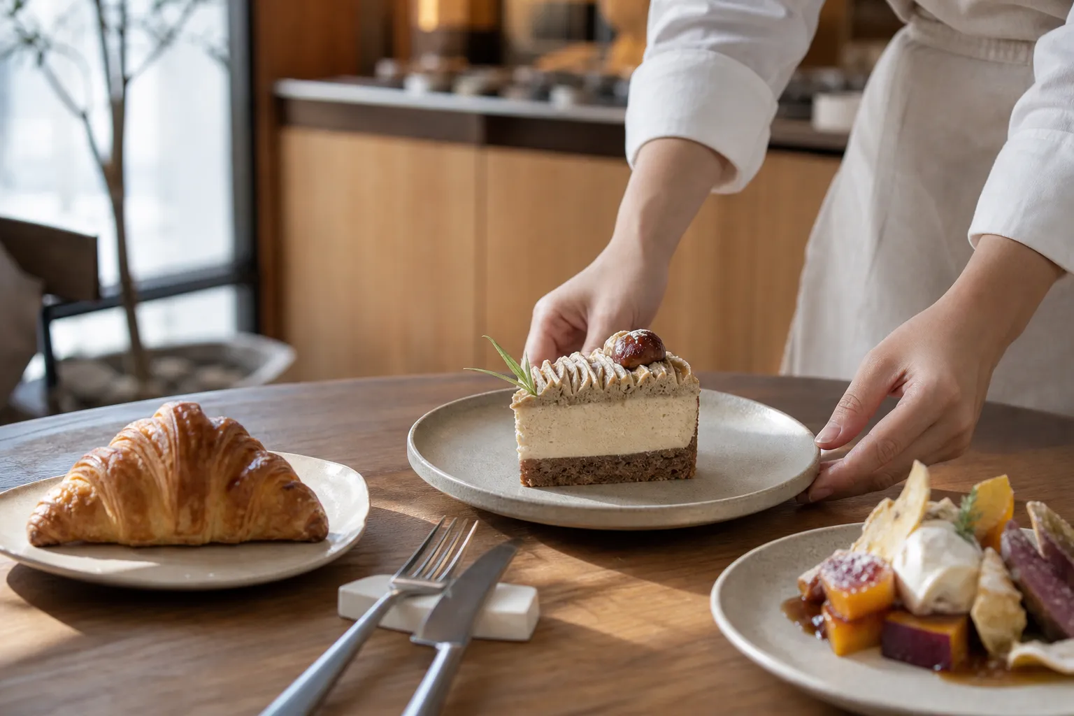 구황작물 밤치즈케이크 Mangwon dessert cafe guide