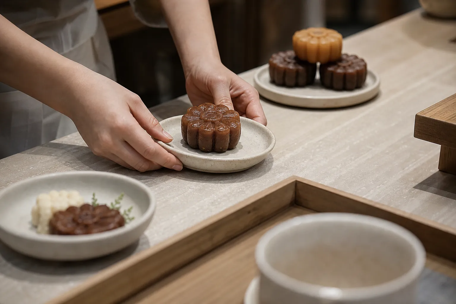 석촌역 묘방 개성주악 K-dessert cafe concept