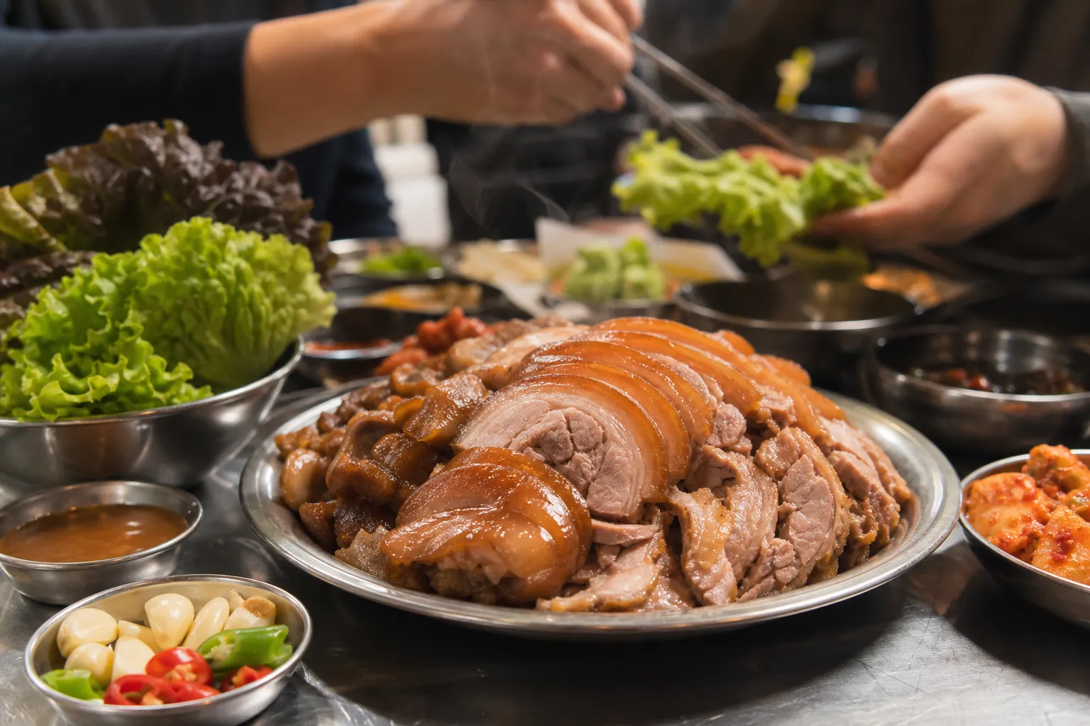 공덕역 5번출구 족발골목 jokbal dining in Mapo Seoul