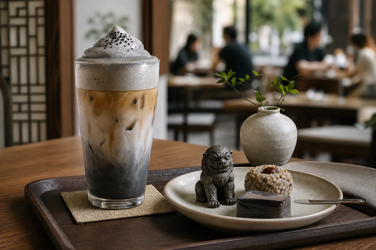 이로 해치크림라떼 Seocho cafe dessert pairing