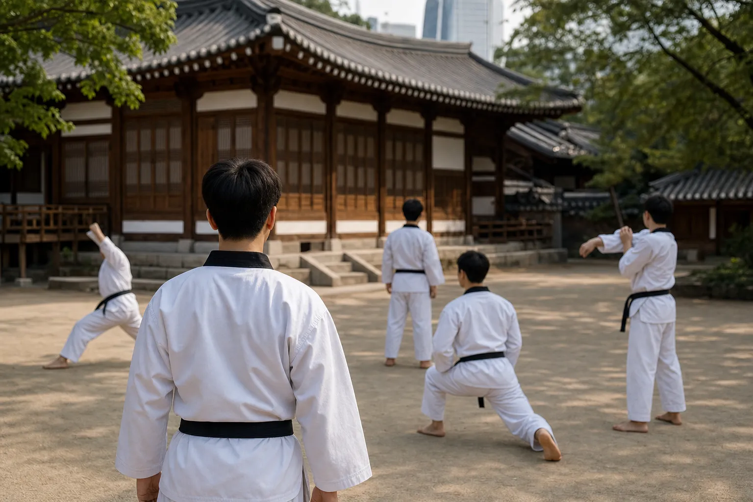 Namsangol Hanok Village taekwondo performance schedule Seoul travel guide concept