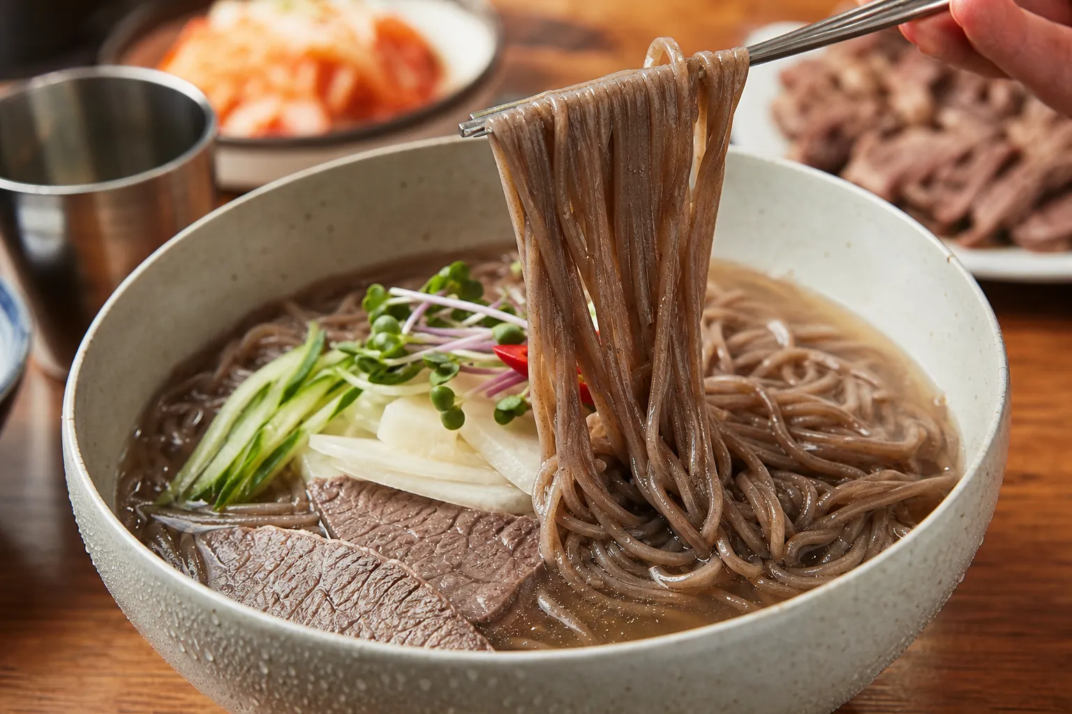 안덕 소고기 냉국수 Seoul cold buckwheat noodles