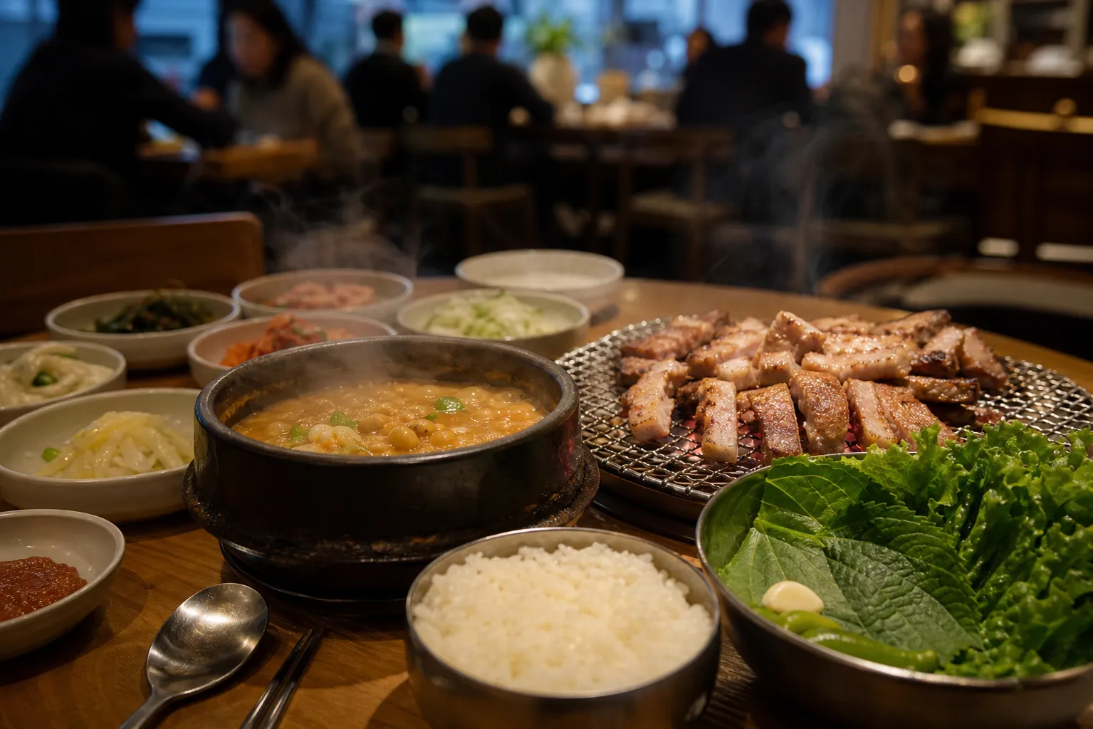 Saniya Cheonggukjang in Ui-dong Seoul Korean restaurant set meal