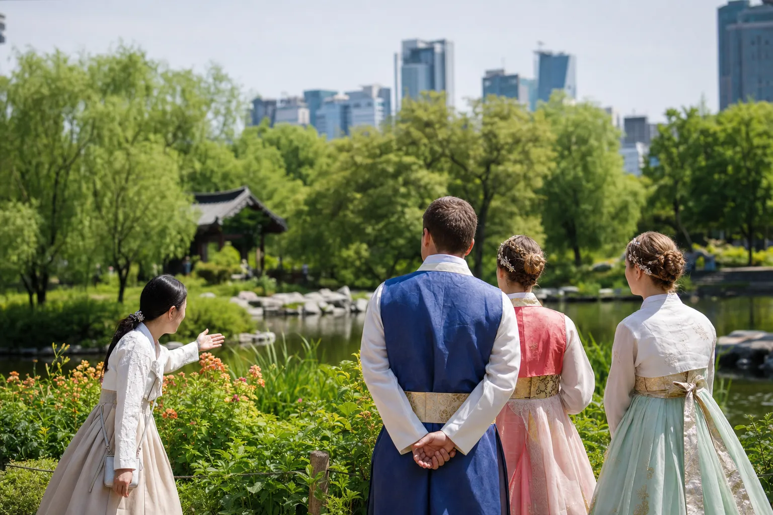 Foreigner Hanbok Garden Tour at Seoul Forest: Seoul Garden Traveler 2026 Guide 2 Seoul Garden Traveler 2026 foreigner hanbok garden tour at Seoul Forest