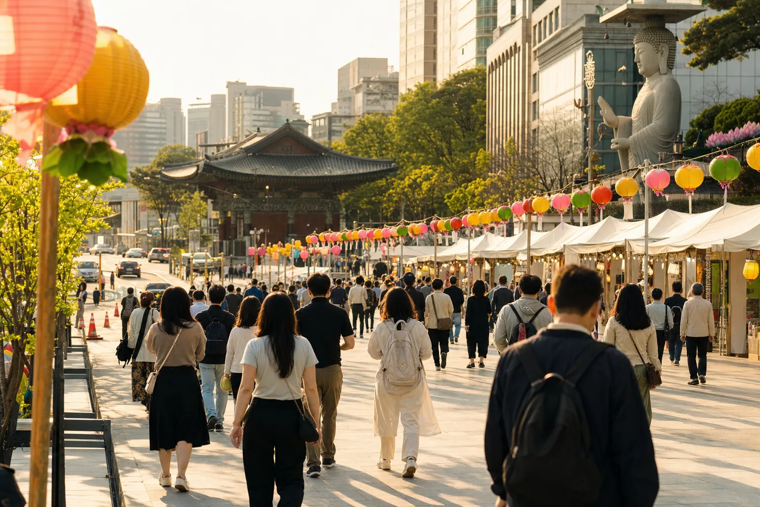 연등회 전통문화마당 일정 Jogyesa area Seoul visitor notes concept