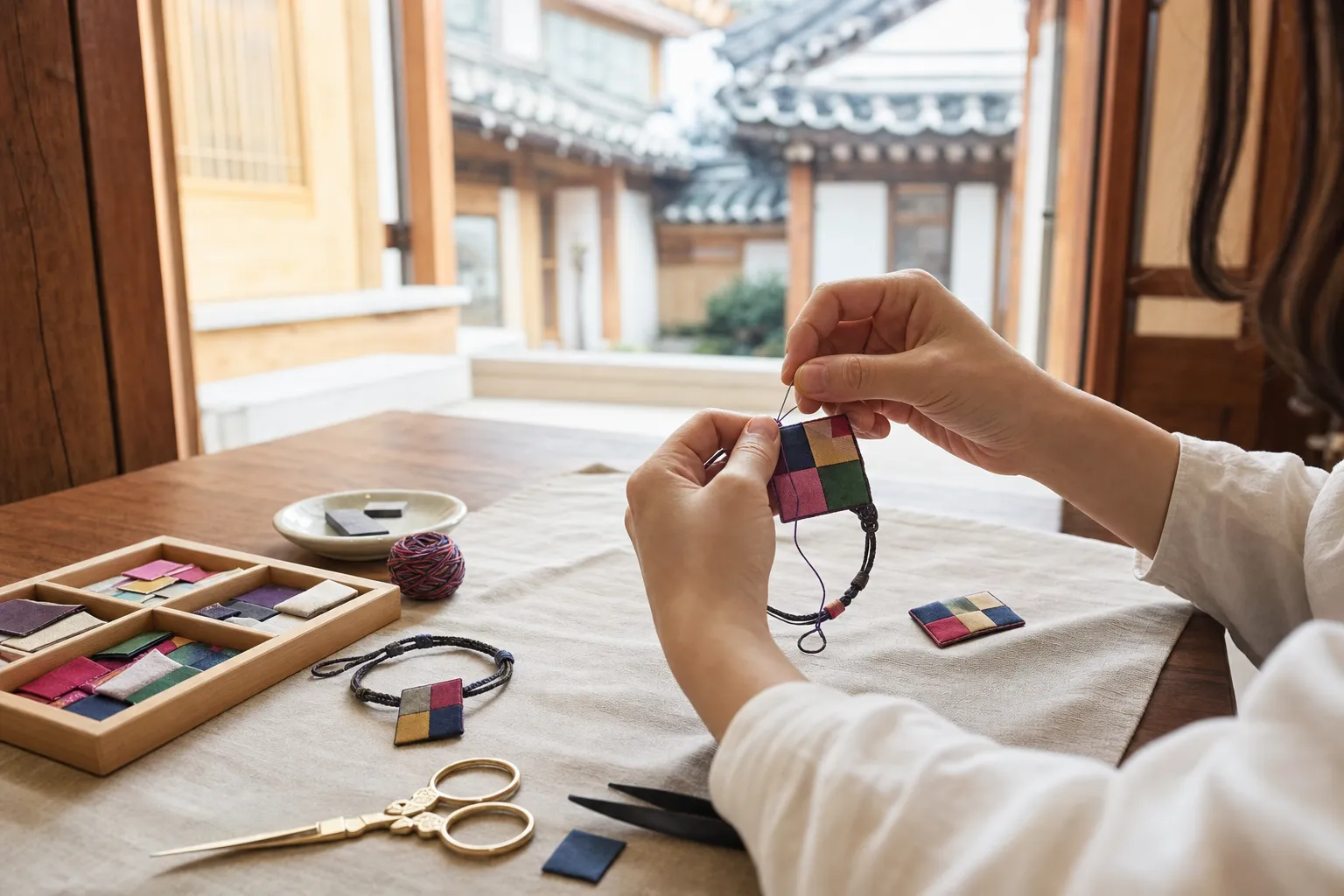 Bukchon Jogakbo Bracelet booking craft workshop Seoul