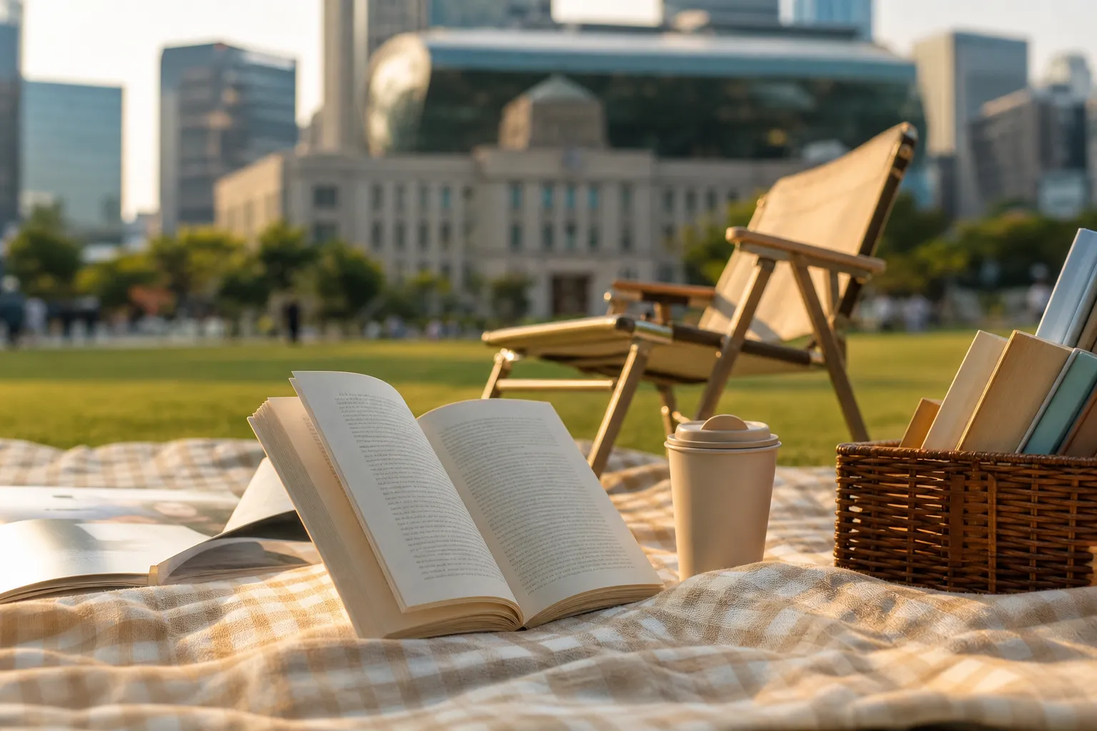Reading Seoul Plaza outdoor library books and family programs