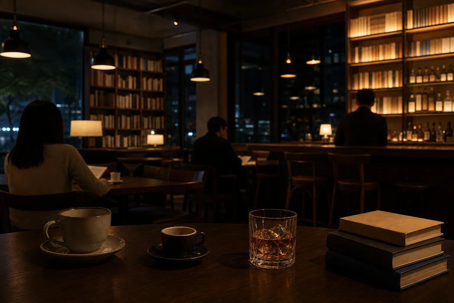 Juchaek Dabang late-night reading in Yeonnam Seoul