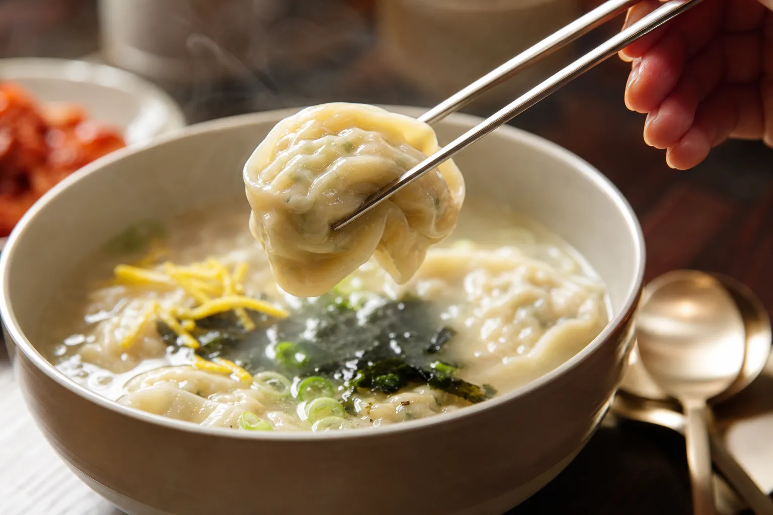덕천 평양집 만둣국 North Korean style dumplings in Busan