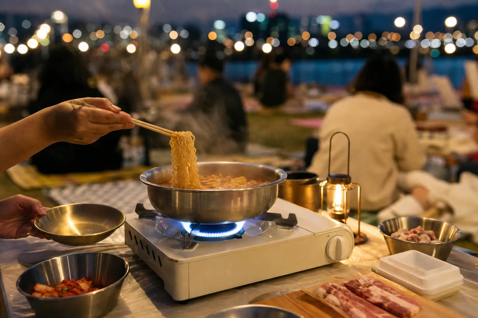 Seoul Spring Festa Hangang ramyeon experience venue context