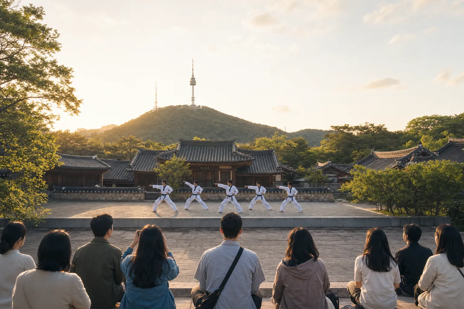 Namsangol Hanok Village Taekwondo Performances: 2026 Seoul Weekend Show Guide 2 Namsangol Hanok Village taekwondo performance Seoul weekend guide concept
