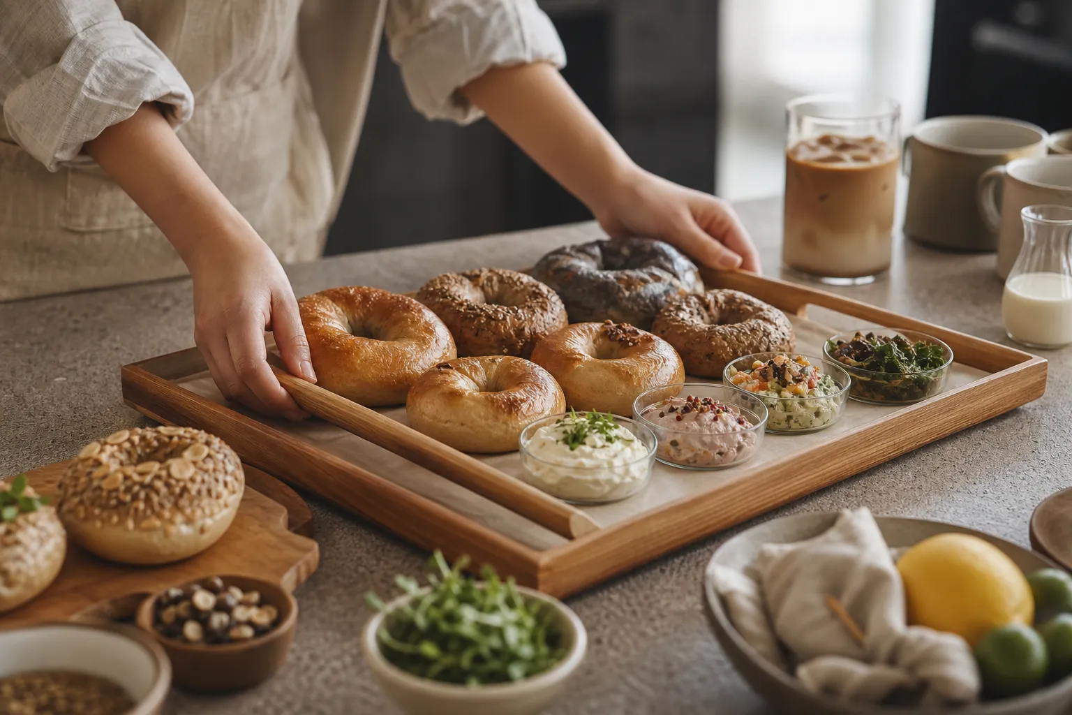 The Cream Bagels Seongsu Flagship: A New Seoul Forest Bagel Experience 2 더크림베이글스 성수 플래그십 tray decorating concept