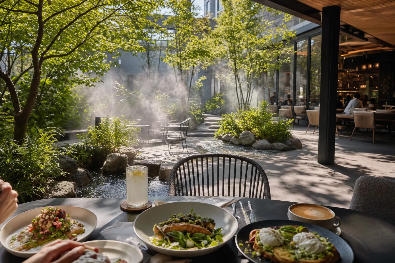 글로우성수 테라스 outdoor garden Seoul food hall concept