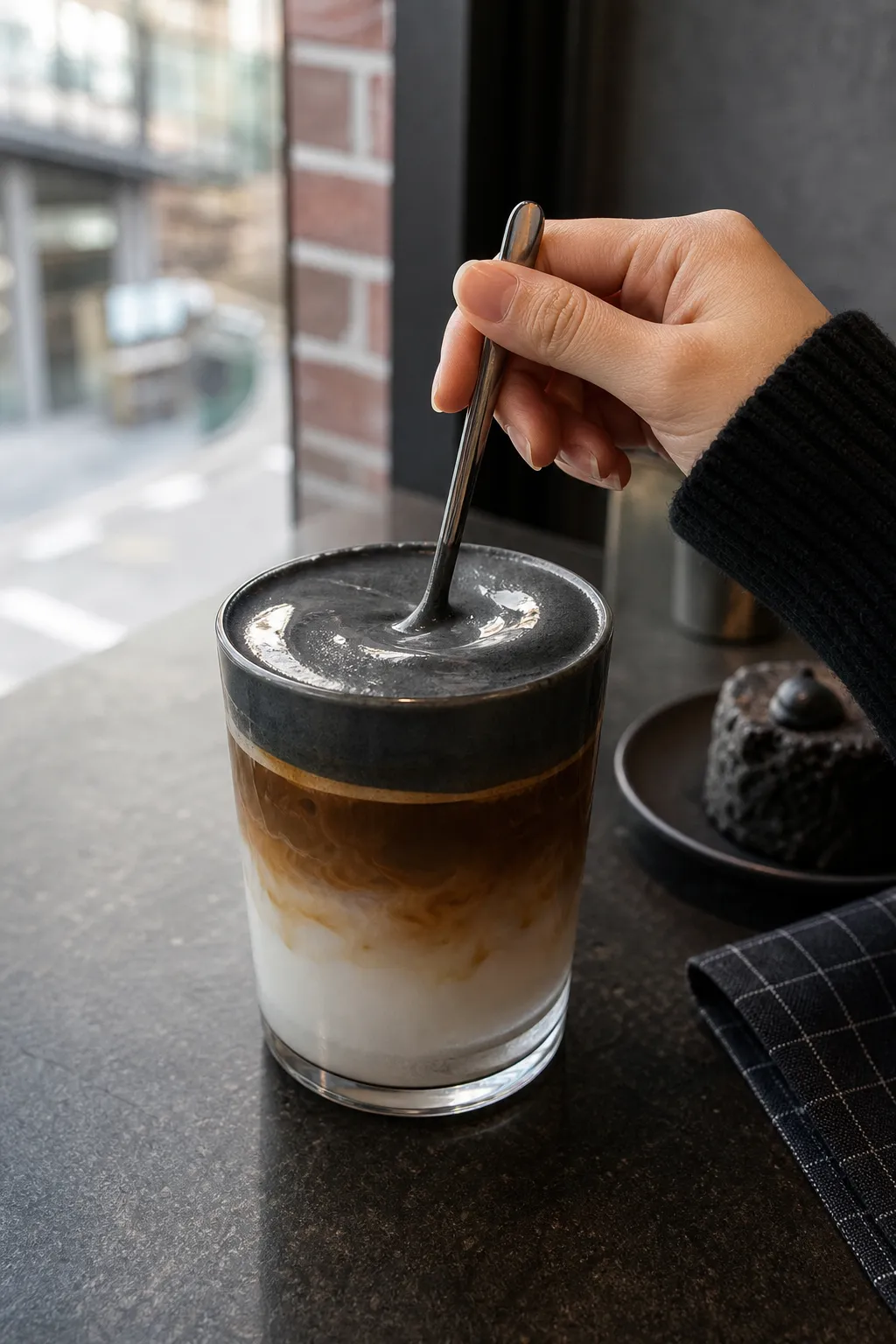 Vetiver Black Sesame Cream Latte price menu location Seongsu