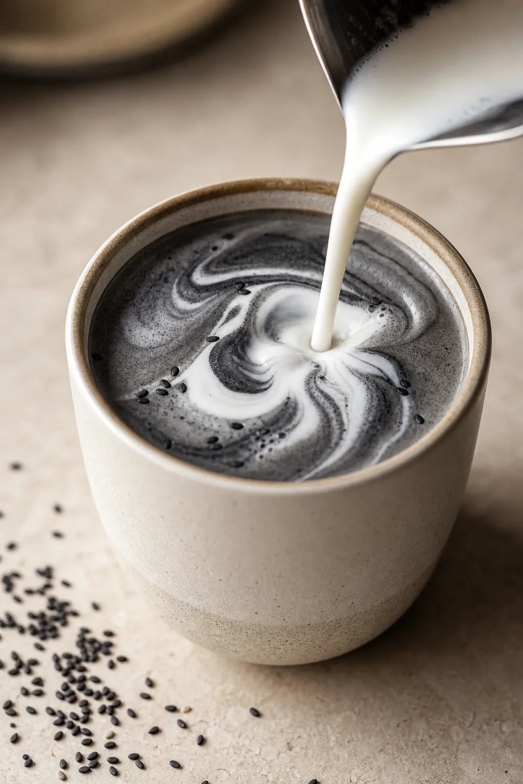 Gukjungbak Signature Latte black sesame latte Seoul cafe trend