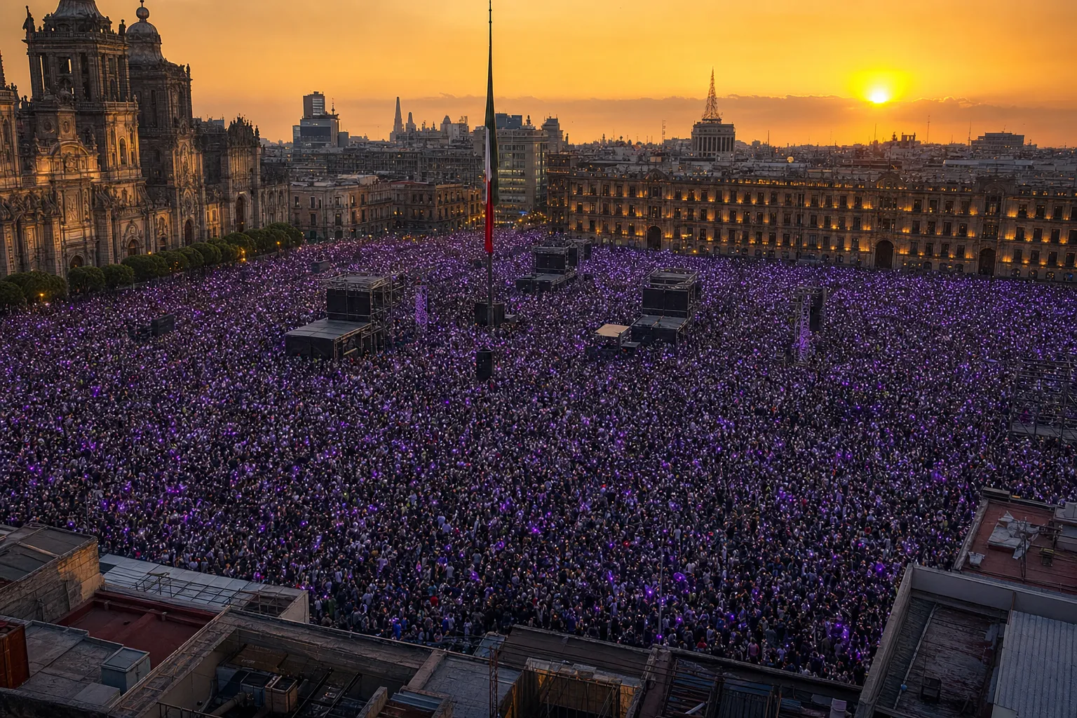 BTS Mexico Zócalo 50000 fans sold out concerts city trend concept