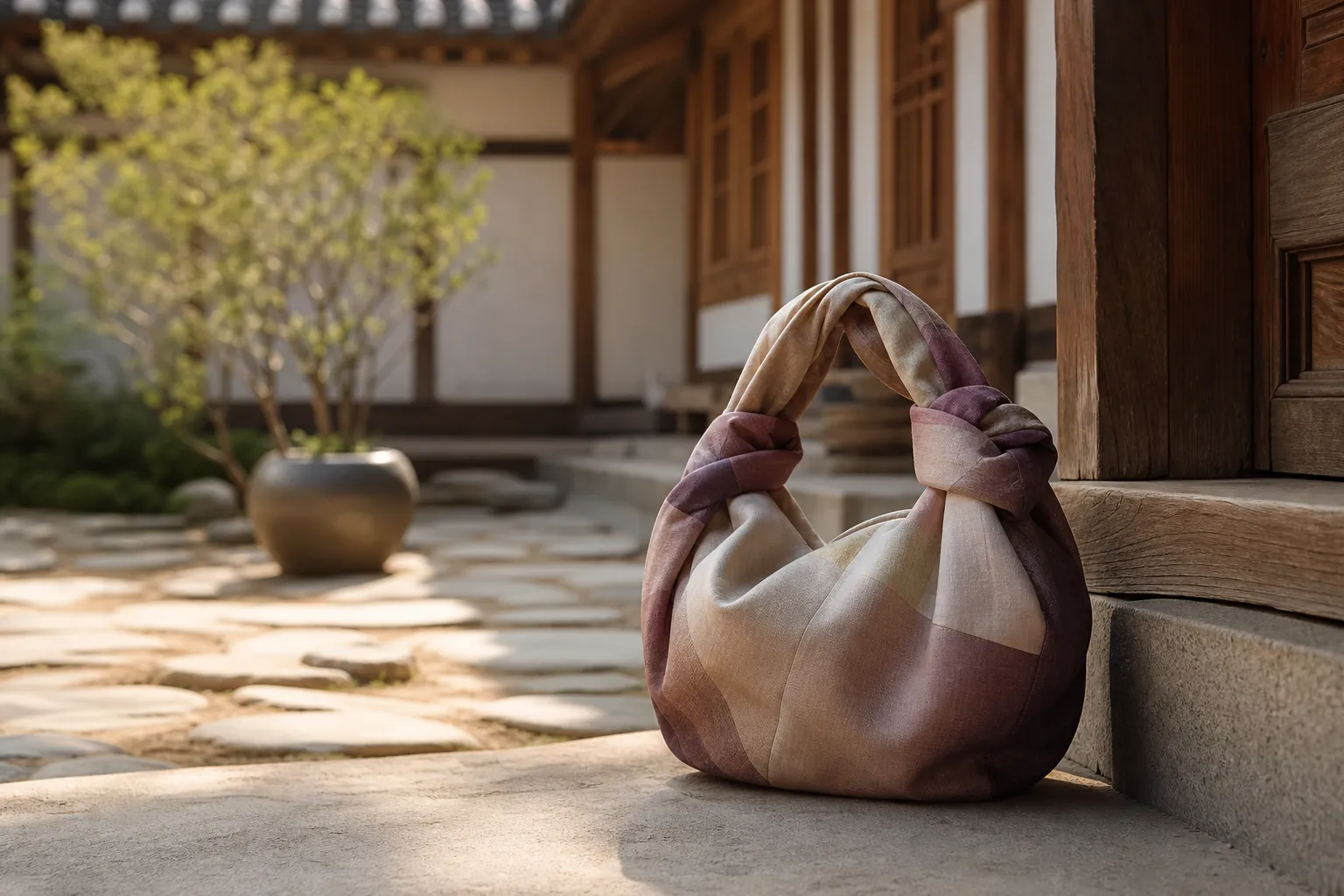 Namsangol Hanok Village bojagi knot bag Seoul guide