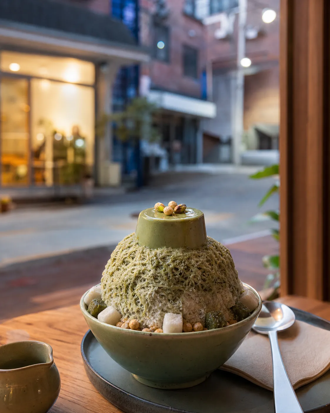 디어다온 쑥푸딩빙수 Yeonnam Seoul dessert cafe guide