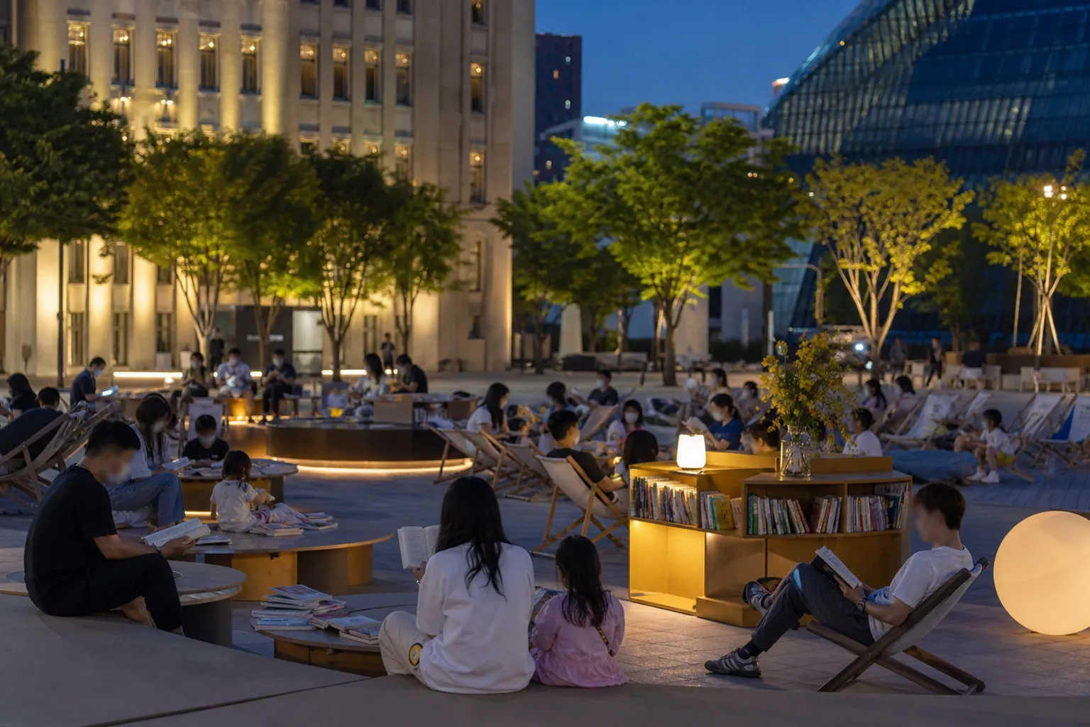 Reading Seoul Plaza opening week programs outdoor library Seoul concept