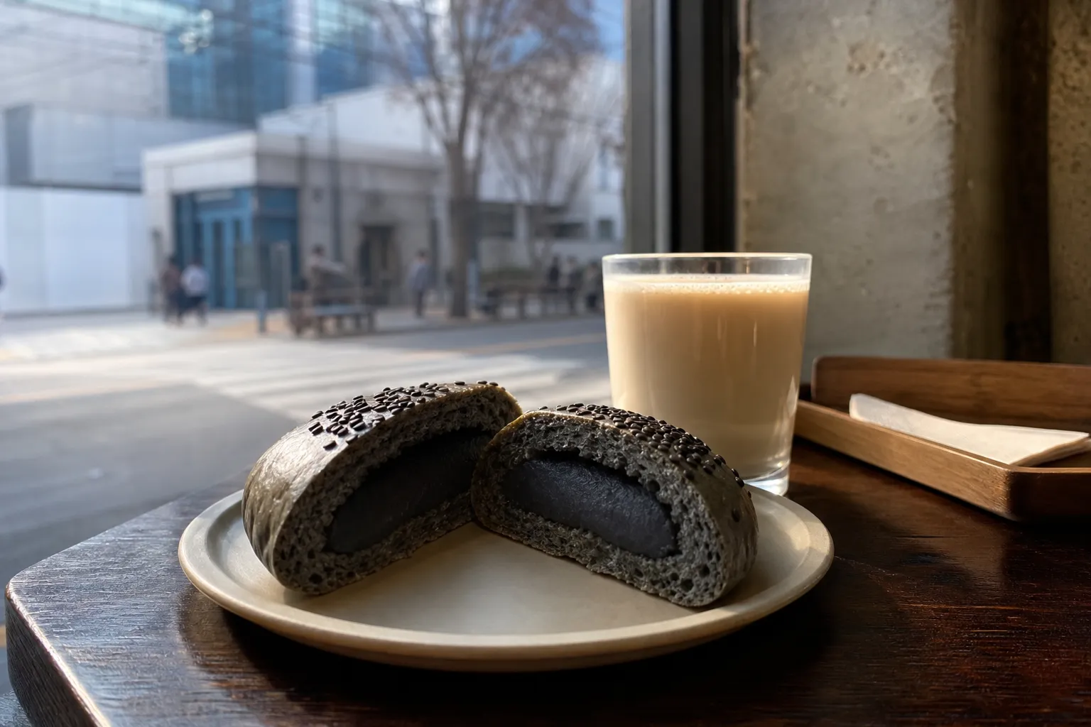 Momeol Black Sesame Bun sources confirm Seongsu bakery