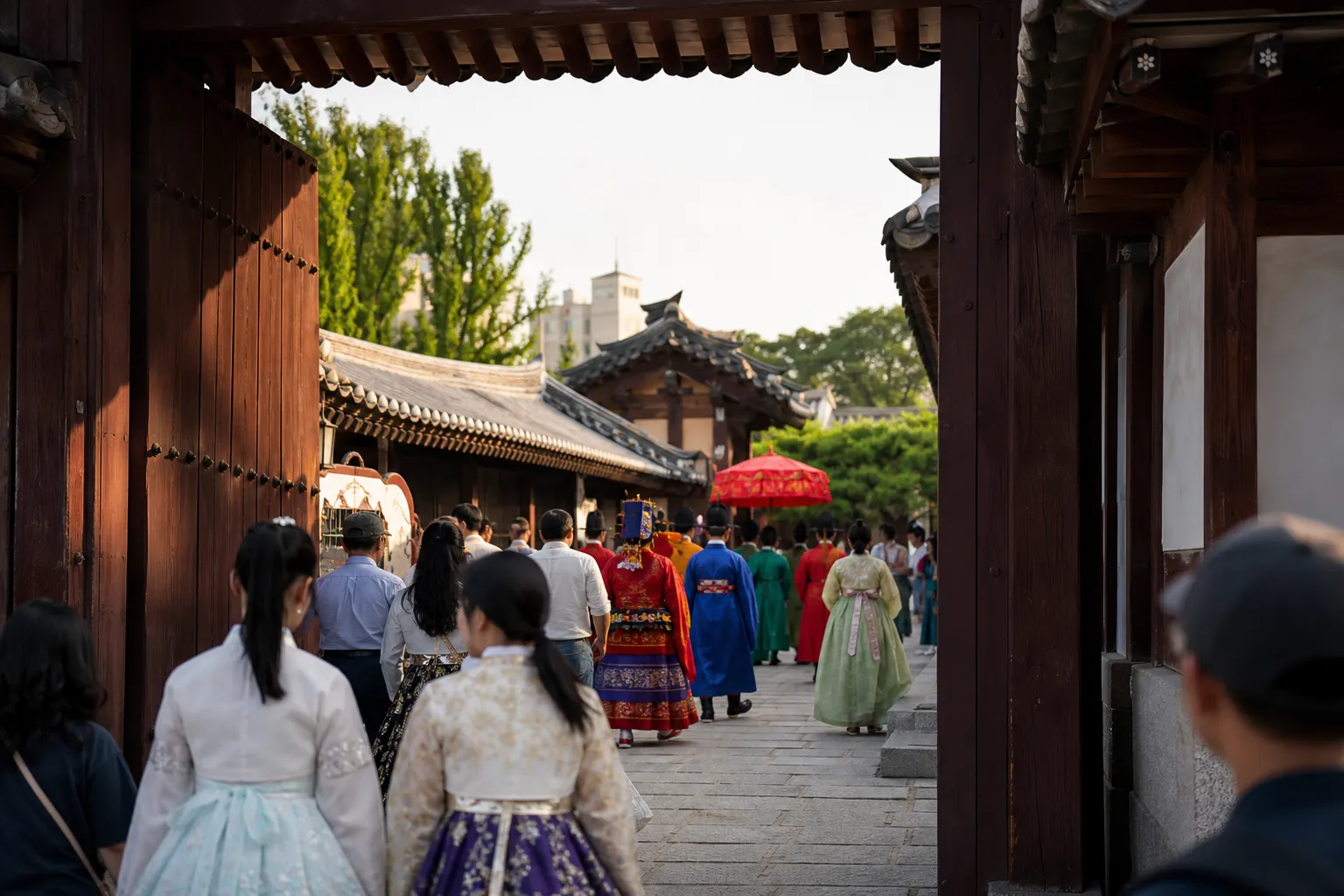 Gojong Queen Myeongseong royal wedding reenactment at Unhyeongung Norakdang Seoul