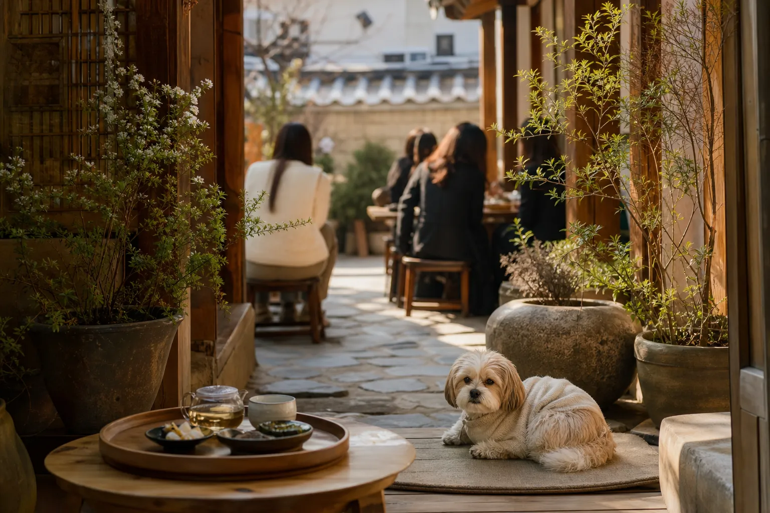 Seochon Dagwabang Hanok Cafe pet friendly Jongno-gu Seoul