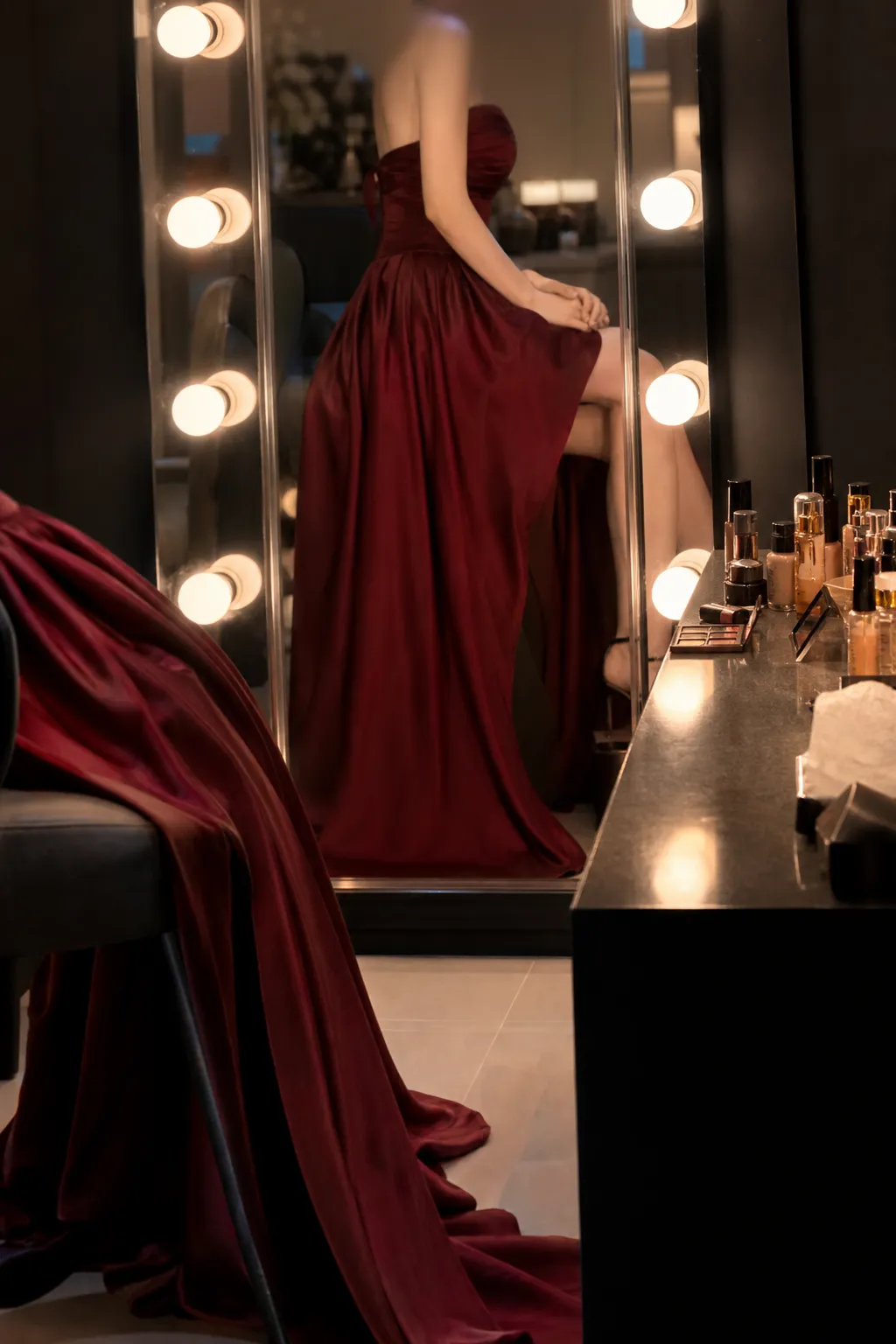 Moon Ga-young Burgundy Baeksang Dress first Baeksang win concept