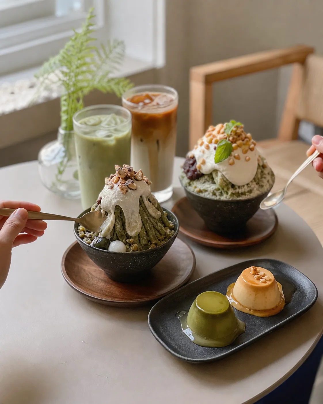 Dear Daon Mugwort Pudding Bingsu Yeonnam cafe guide