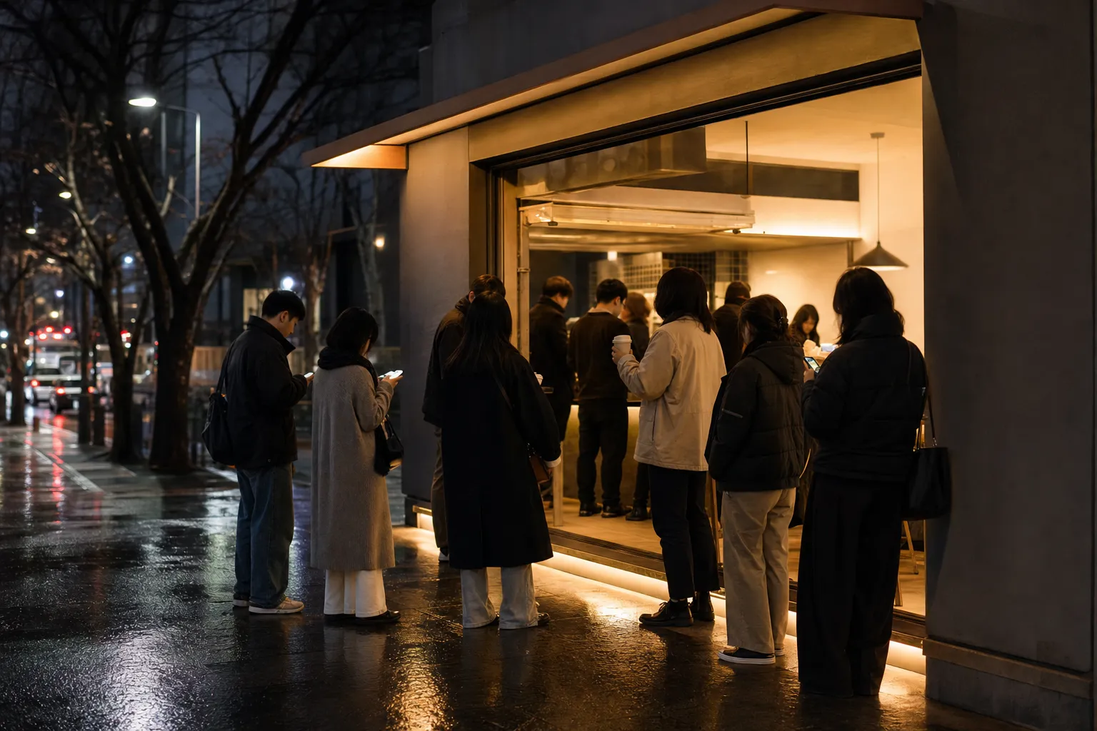 Bangbae Taeyang Coffee waiting near Naebang Station Seoul