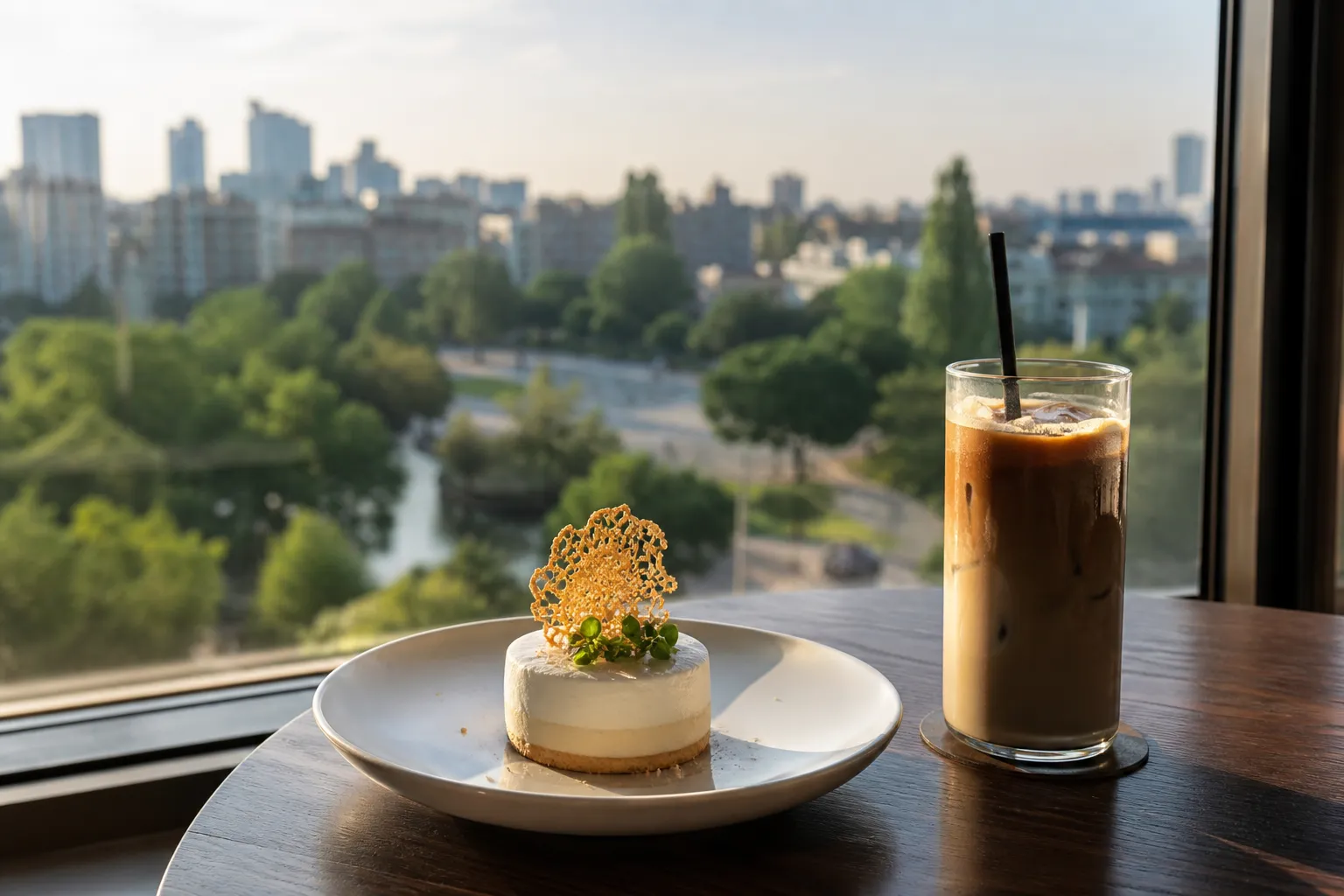 플래드 서울숲뷰 cafe menu and forest atmosphere