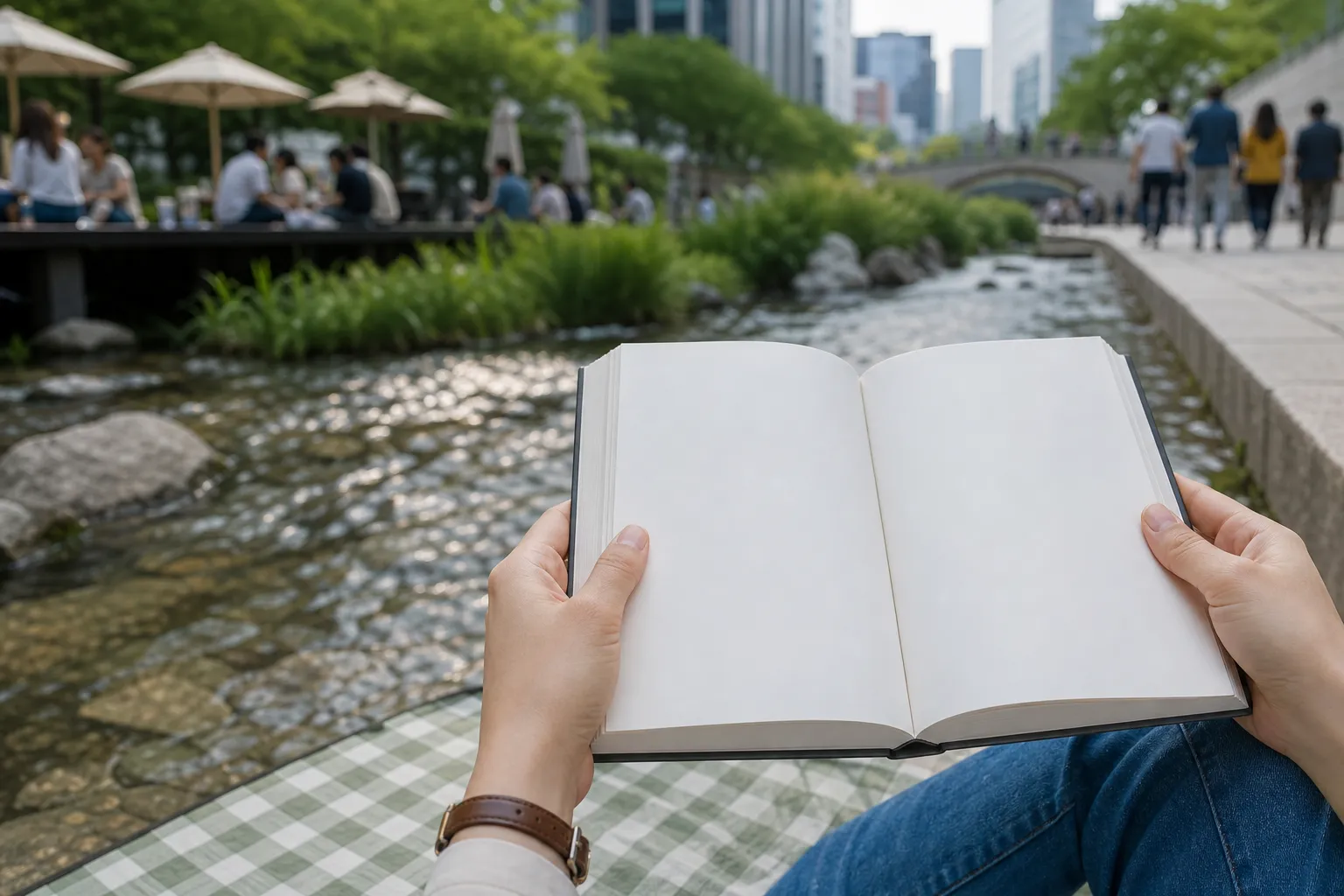 Cheonggyecheon Outdoor Library books seating and free access guide