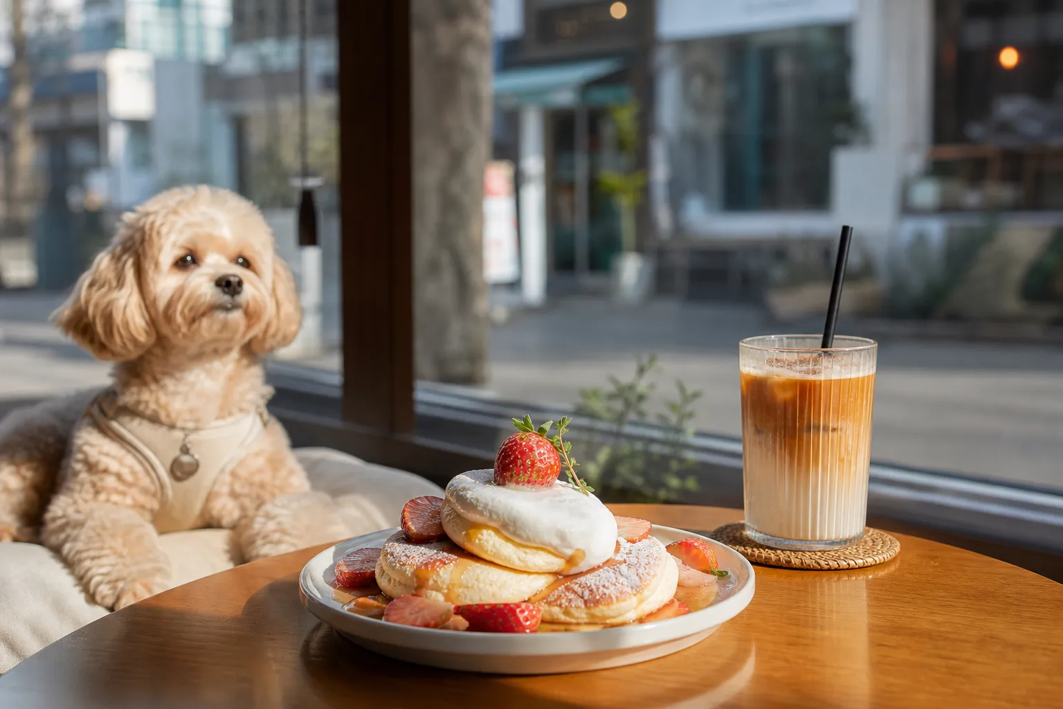 JAMJAM Yeonnam pet friendly fresh cream pancakes