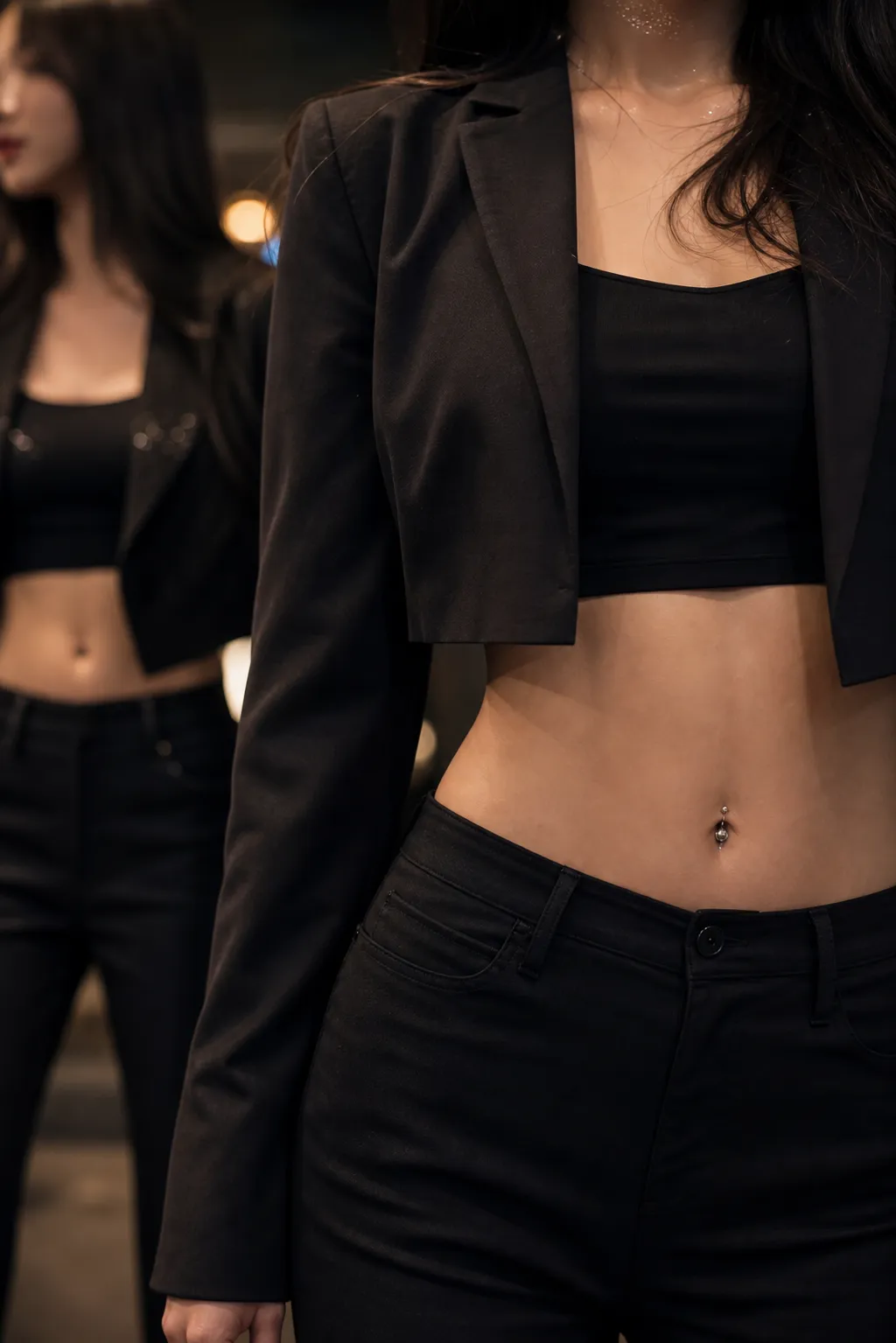 Ningning navel piercing Seoul K-culture fashion trend