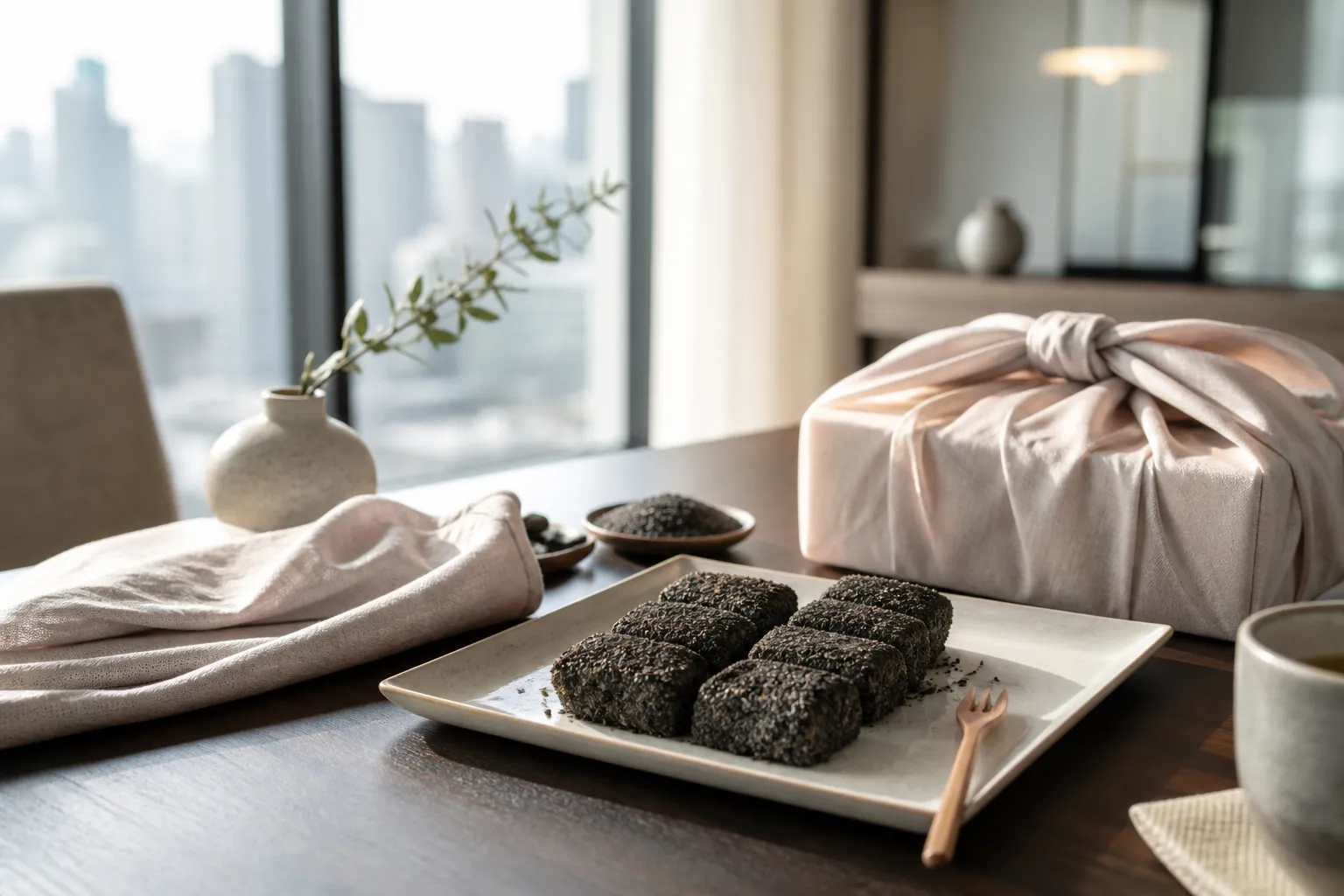 Apgujeong Gongju Tteok Black Sesame Injeolmi gift set and storage tips