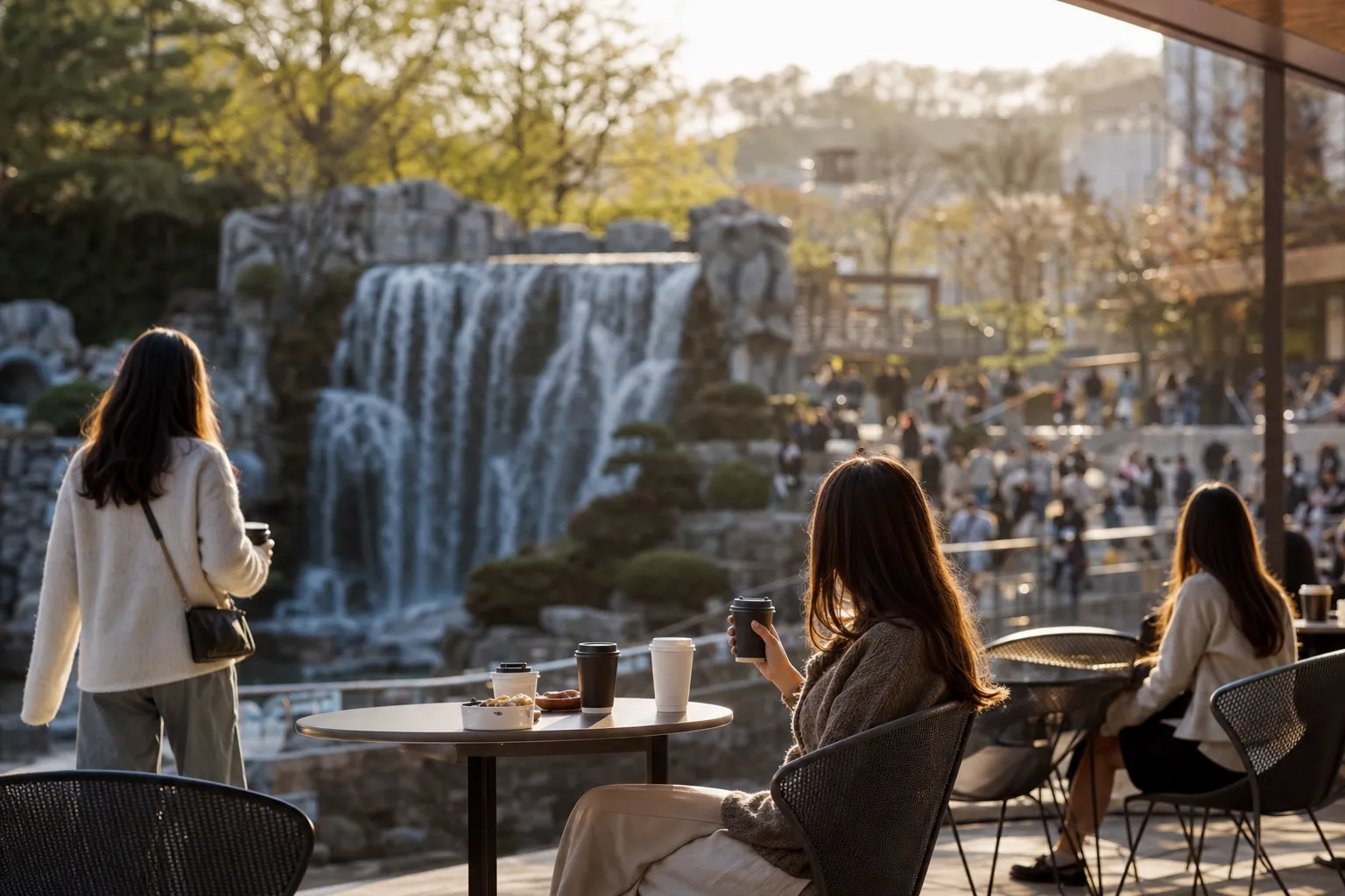 Seodaemun Cafe Waterfall foreign visitor satisfaction Seoul cafe revenue